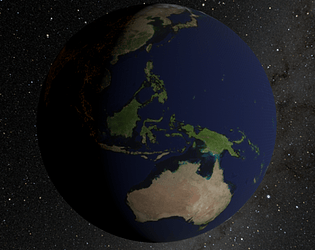 A 3D render of the globe.